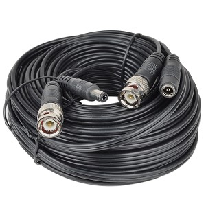 66' Aposonic BNC Video & Power Cable (Black) - Works Great With - Click Image to Close
